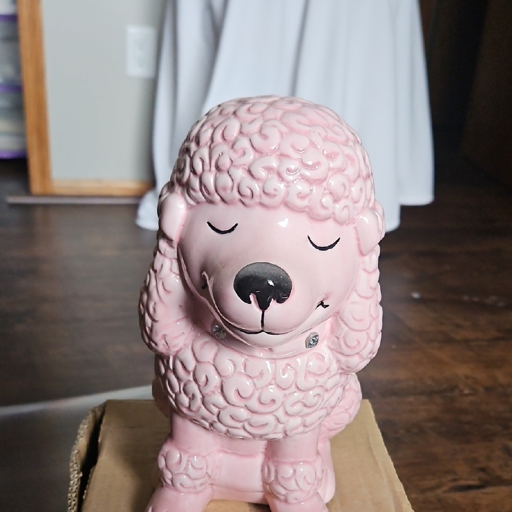 Pink Ceramic Sheep Figurine